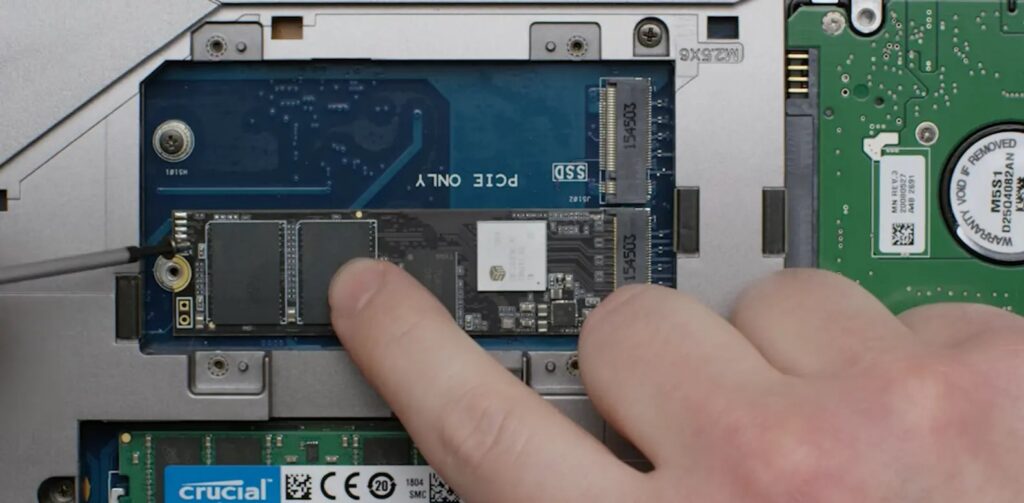 Установка SSD диска объемом
